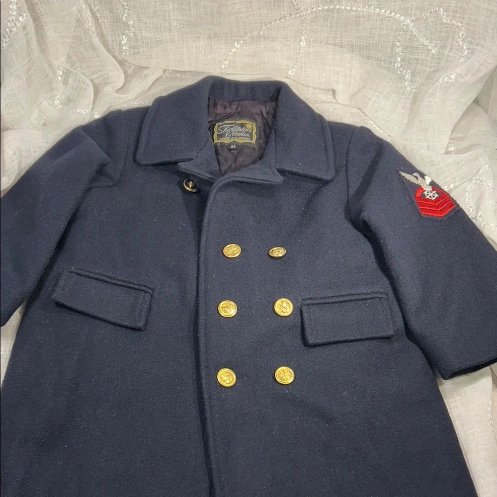 Fieldston Clothes wool pea navy marine coat K00058 size 3T